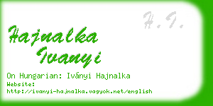 hajnalka ivanyi business card